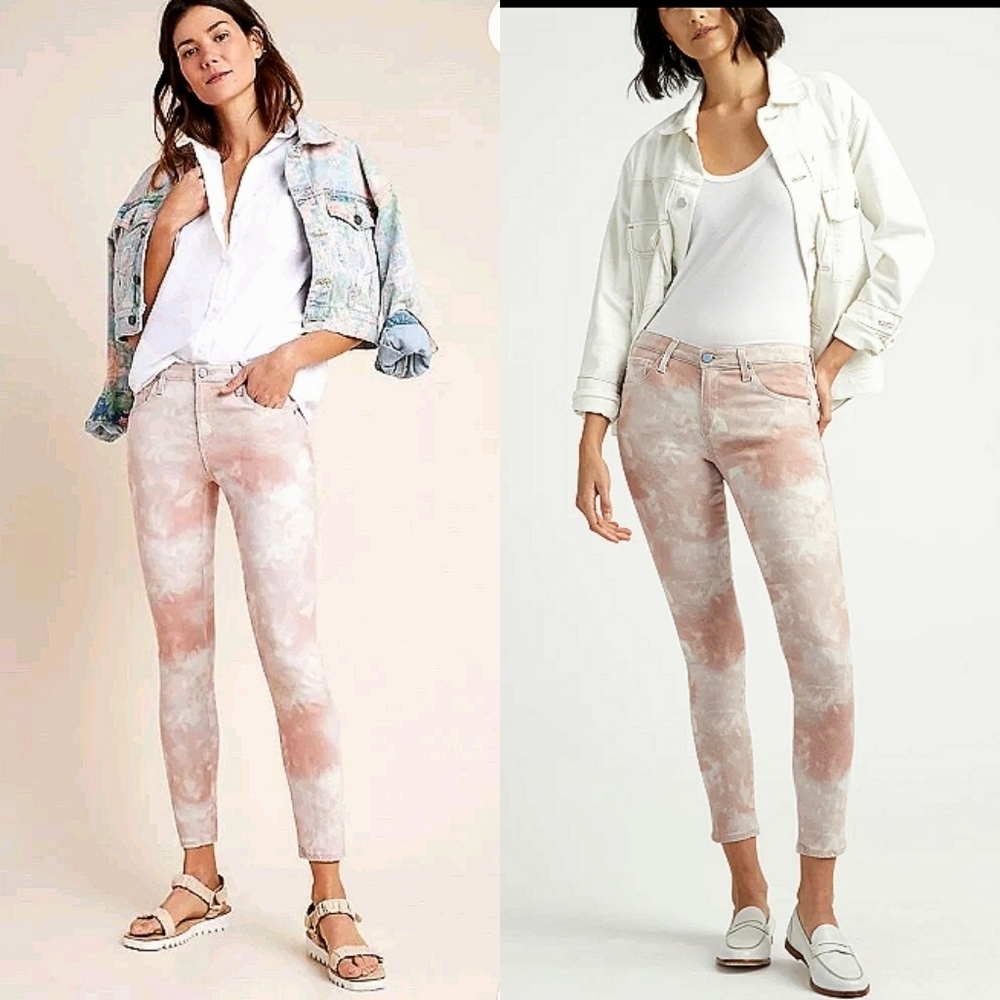 AG Adriano Goldsmied Jeans 26 Tiedye Rocky Mauve The Legging Ankle Street Wear